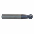 Sowa High Performance Cutting Tools 18 Dia x 18 Shank 4Flute Long Length Spherical Ball End Typhoon Red Series Carbide End Mill 153140